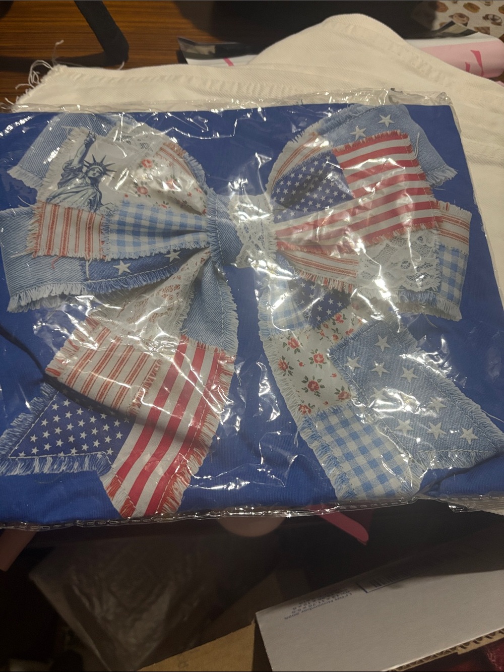 Size XS vintage blue bow forth of July shirt threadfast apparel brand